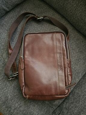 Wild West Brown Leather Messenger Crossbody for Men